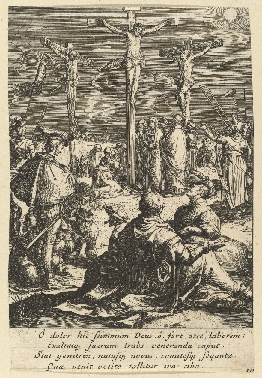 Cristo sulla croce, da La Passione di Cristo da Nicolas Cochin