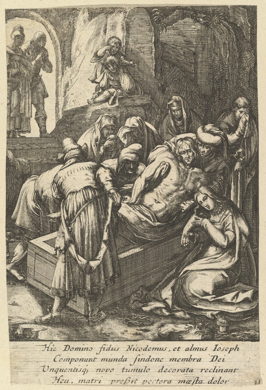 La sepoltura, dalla Passione di Cristo da Nicolas Cochin