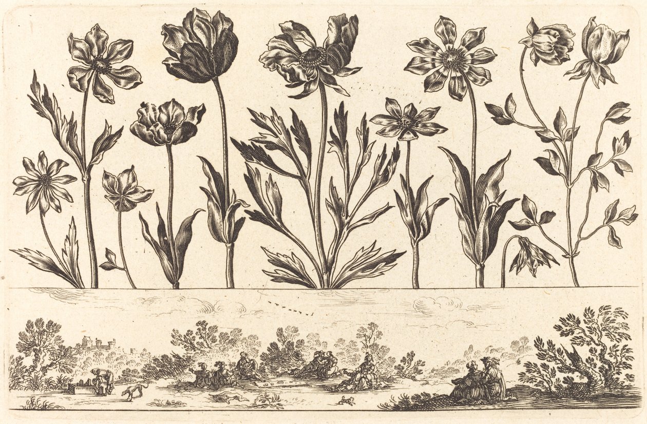 Stampa di fiori n.1 da Nicolas Cochin after Balthasar Moncornet
