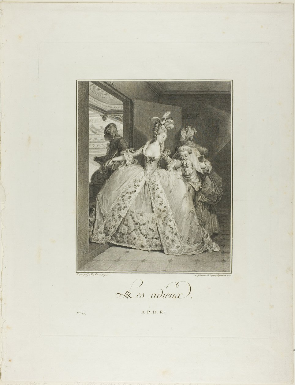 Addii, da Monument du Costume Physique et Moral de la fin du Dix-huitième siècle da Nicolas Delaunay