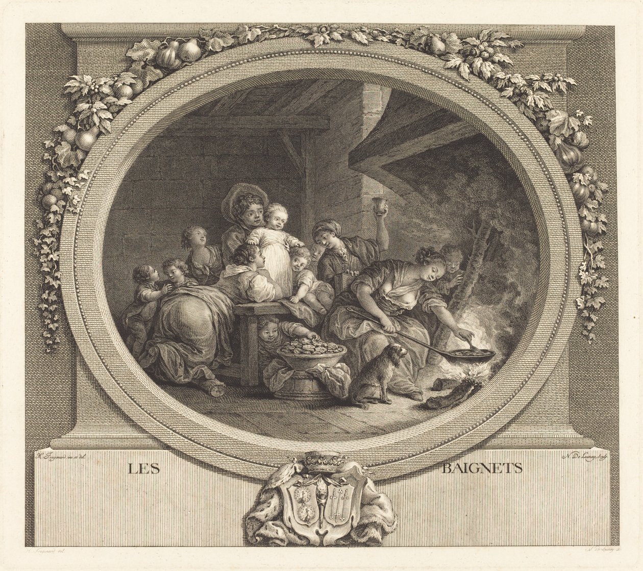 Le frittelle da Nicolas Delaunay after Jean Honoré Fragonard
