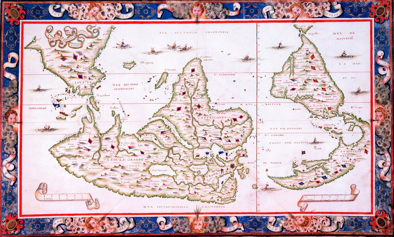 Mappa del mondo da Nicolas Desliens