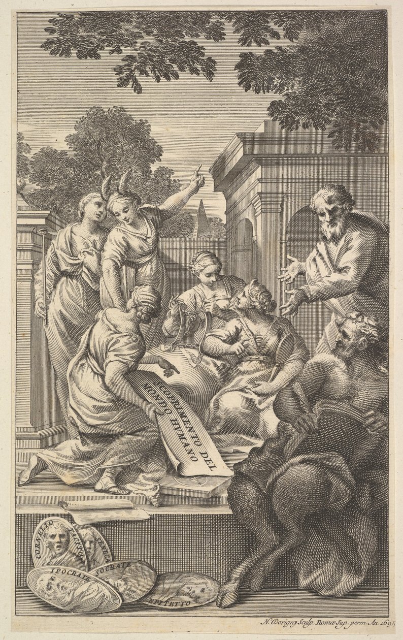Composizione Allegorica che Celebra le Scienze Umane, 1695 da Nicolas Dorigny
