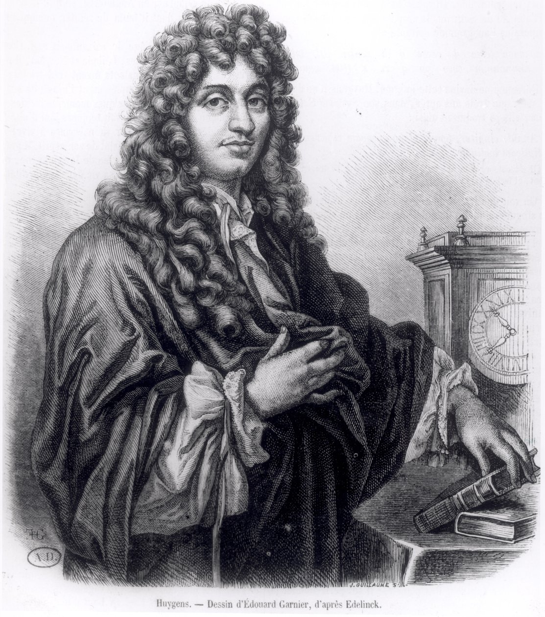 Christian Huyghens, inciso da Edouard Garnier da Nicolas Etienne Edelinck