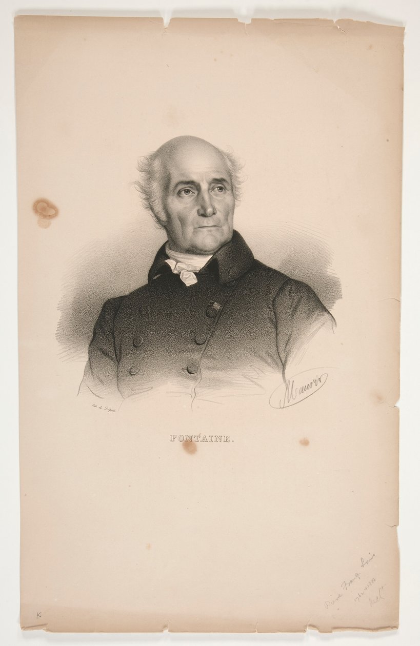 Ritratto di Pierre-Francois-Léonard Fontaine da Nicolas Eustache Maurin