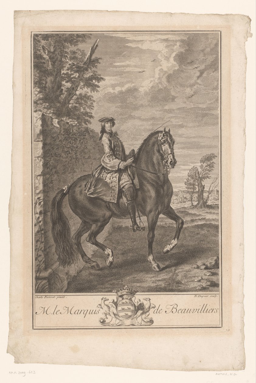 Ritratto equestre di Paul de Beauvilliers da Nicolas Gabriel Dupuis