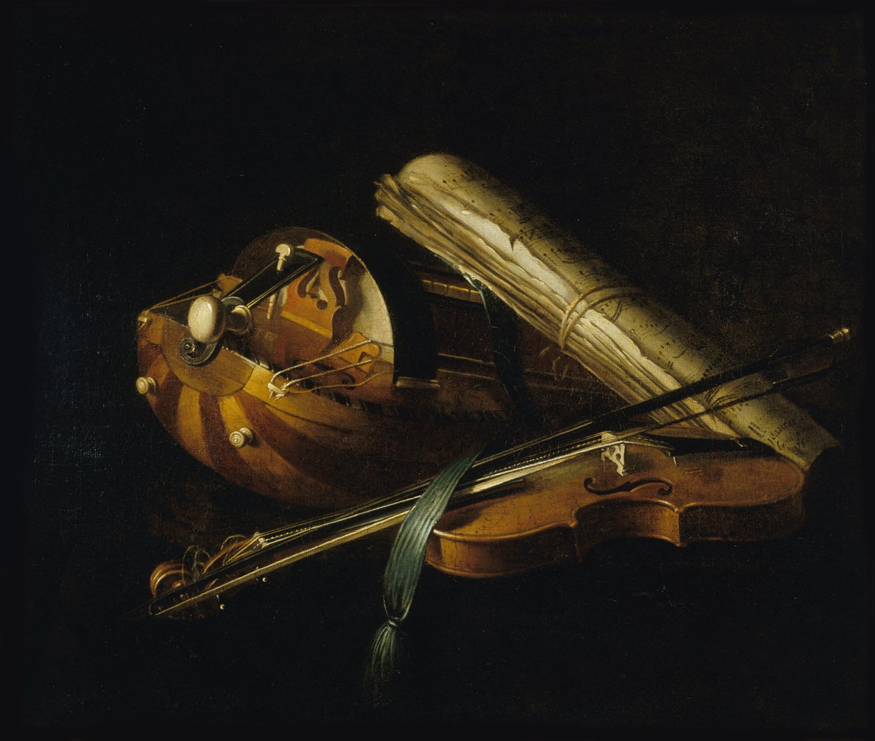 Natura morta con strumenti musicali da Nicolas Henri Jeaurat de Bertry