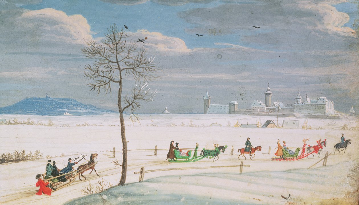 Paesaggio innevato tedesco con slitte da Nicolas Hoffmann