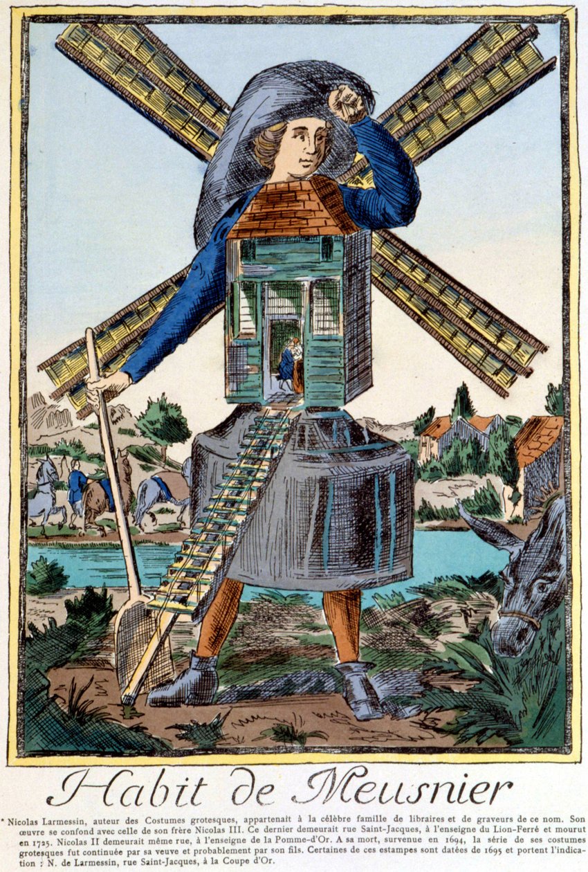 Abito da mugnaio - incisione di Nicolas Larmessin da Nicolas II de Larmessin
