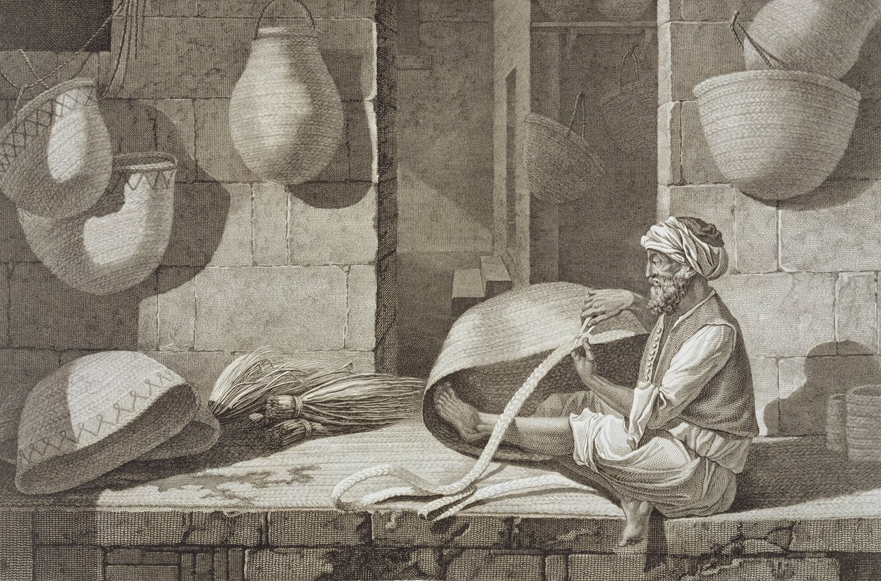 Il cestinaio, dal Volume II Arti e Mestieri di 