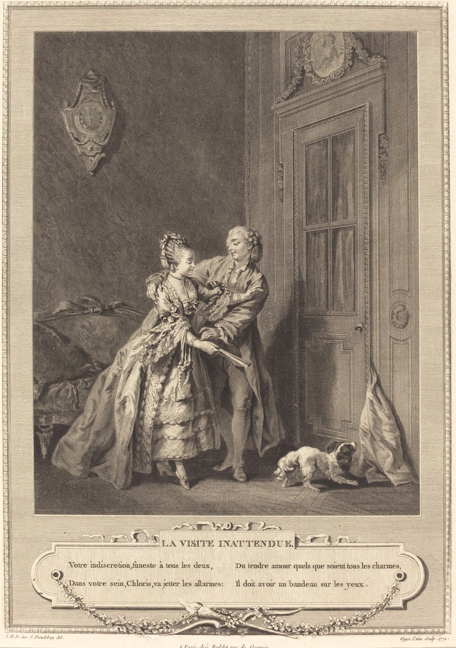 La visita inattesa da Nicolas Joseph Voyez after Sigmund Freudenberger