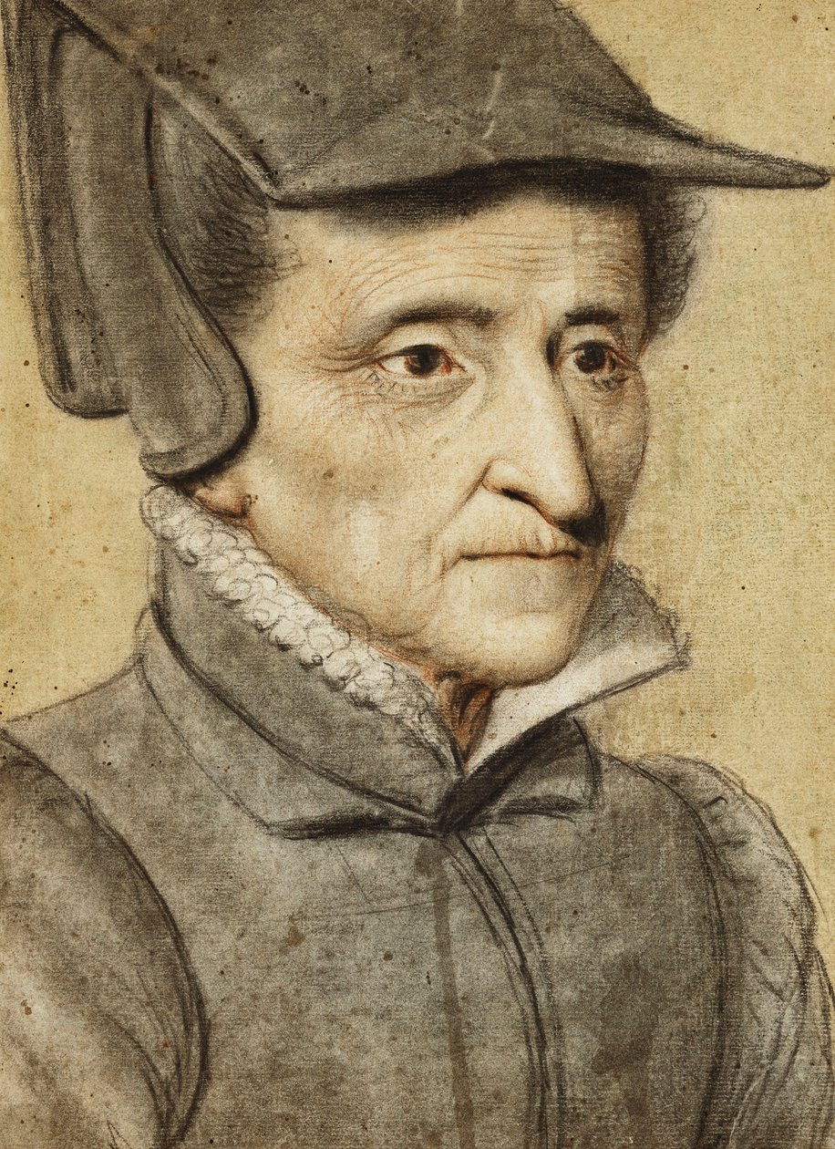 Ritratto di una vecchia donna da Nicolas Lagneau or Lanneau