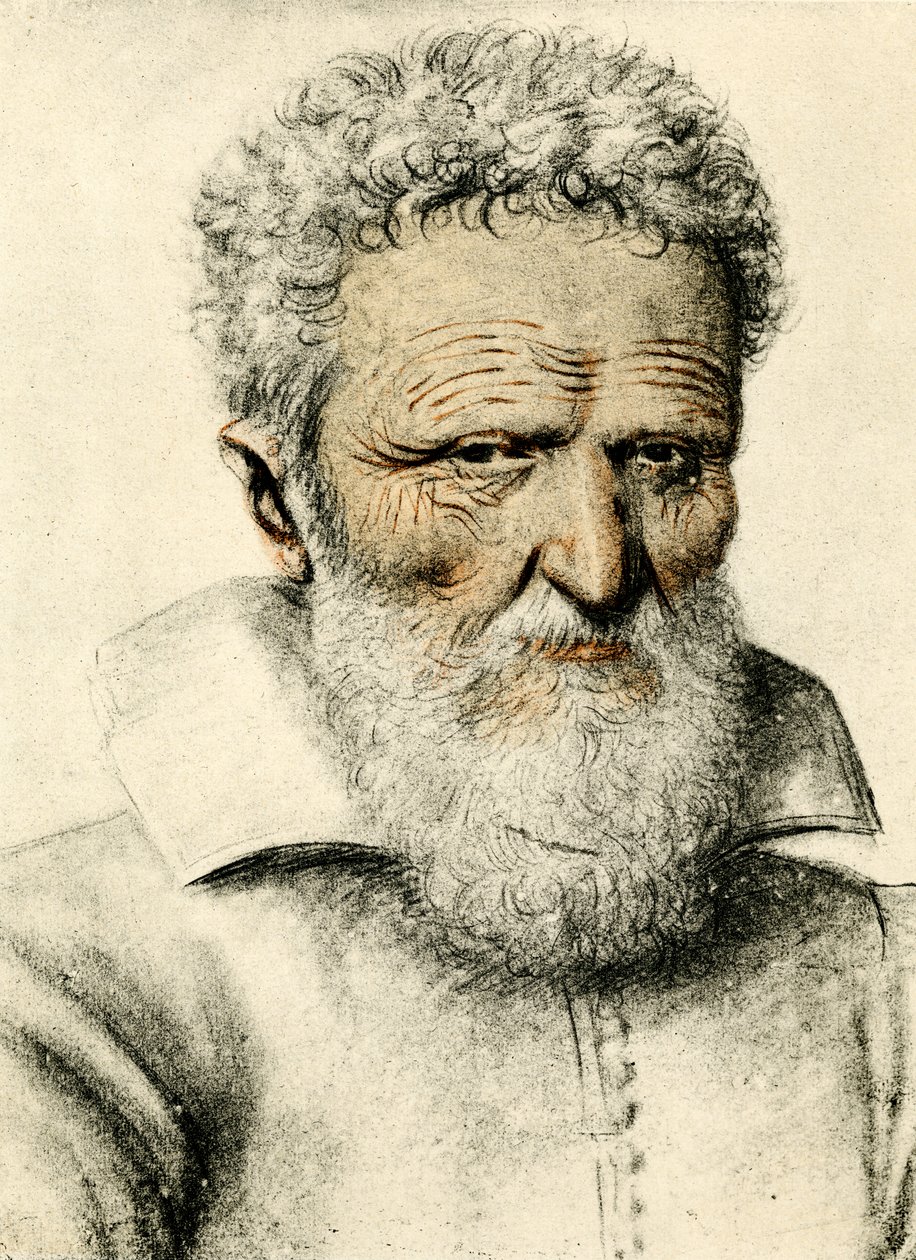 Ritratto di un vecchio da Nicolas Lagneau or Lanneau