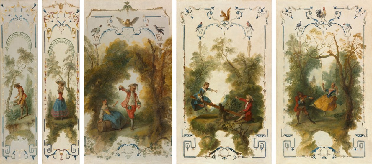 Pannelli murali: Il giardiniere, Orticoltura, Il vigneto, L