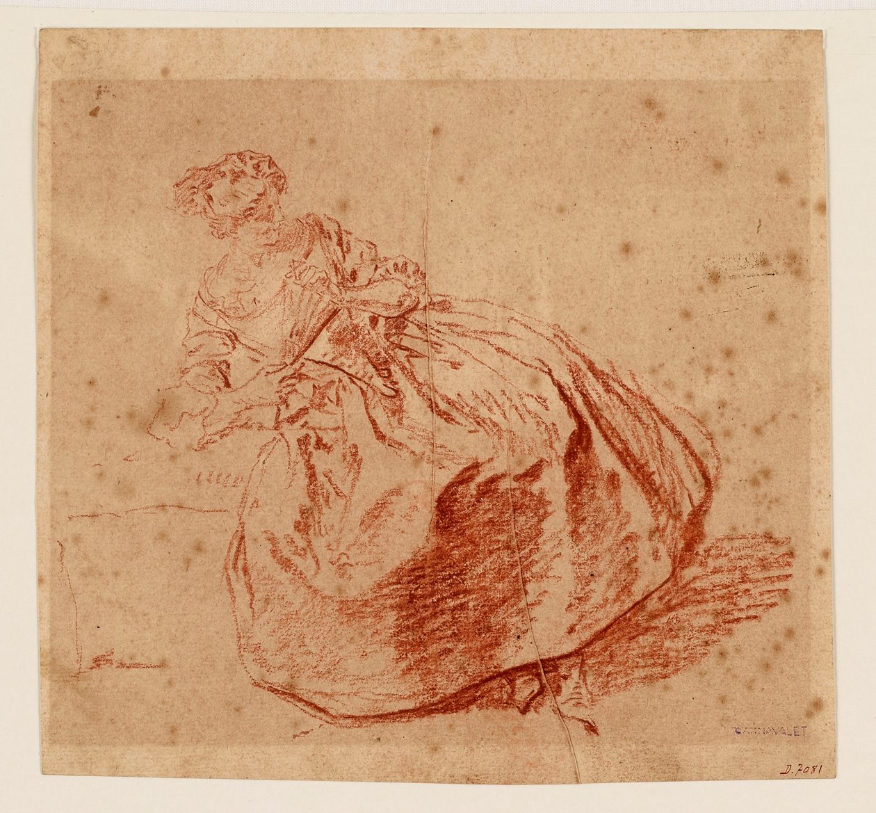 Giovane donna con ventaglio da Nicolas Lancret