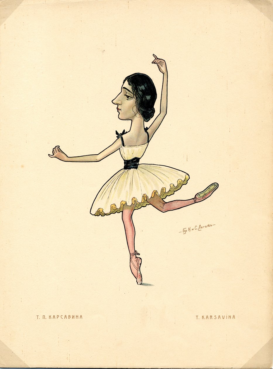 Ritratto di Tamara Karsavina, ballerina russa da Nicolas Legat