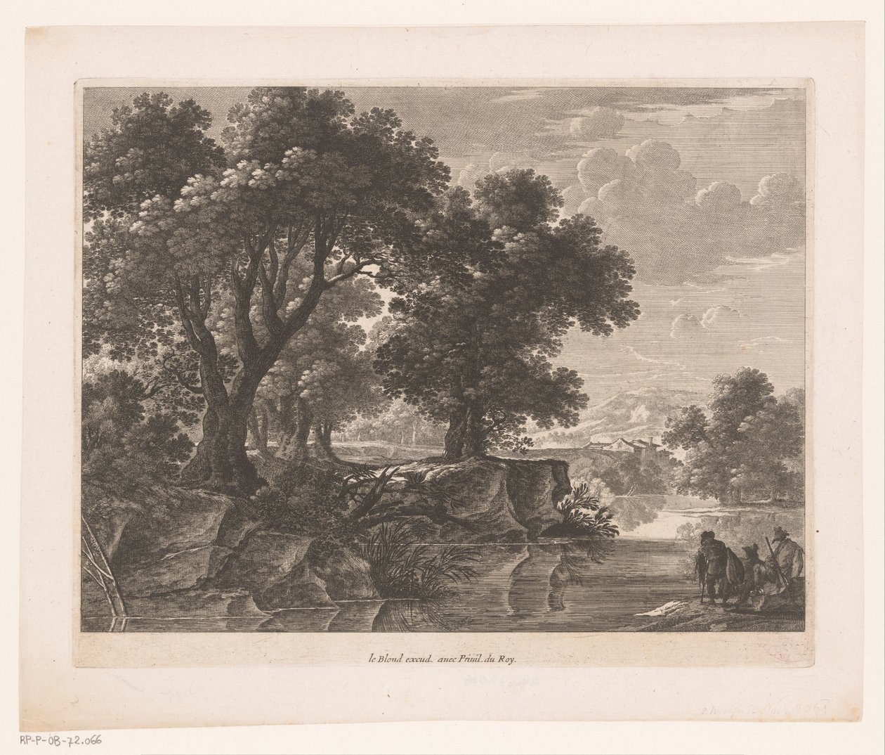 Tre uomini presso un fiume da Nicolas Perelle