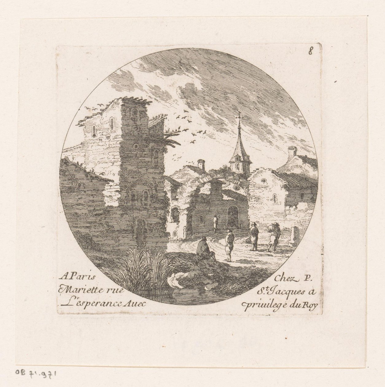 Figure presso le rovine di una porta da Nicolas Perelle
