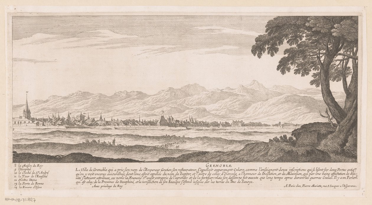 Veduta di Grenoble da Nicolas Perelle