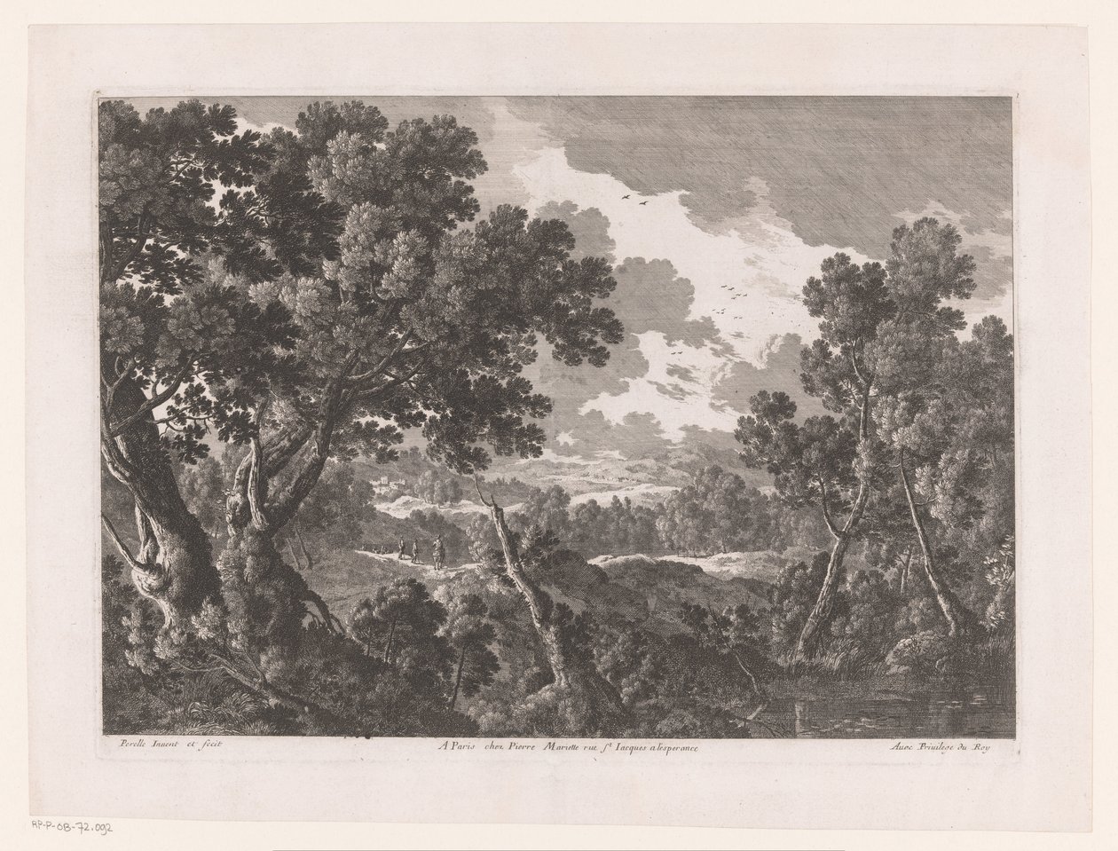 Paesaggio con alberi da Nicolas Perelle