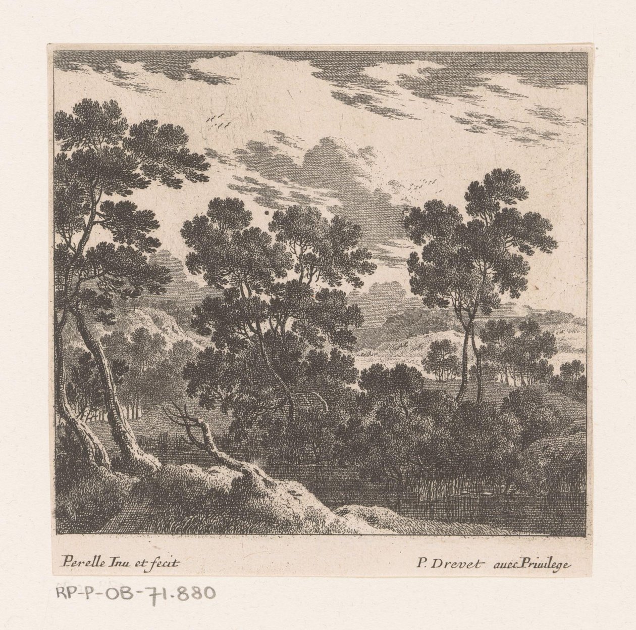 Paesaggio con alberi da Nicolas Perelle
