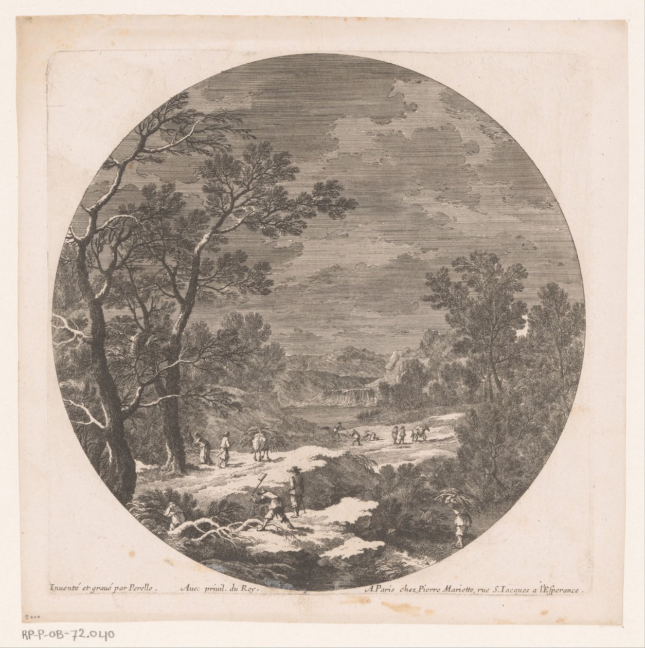 Paesaggio con boscaioli da Nicolas Perelle
