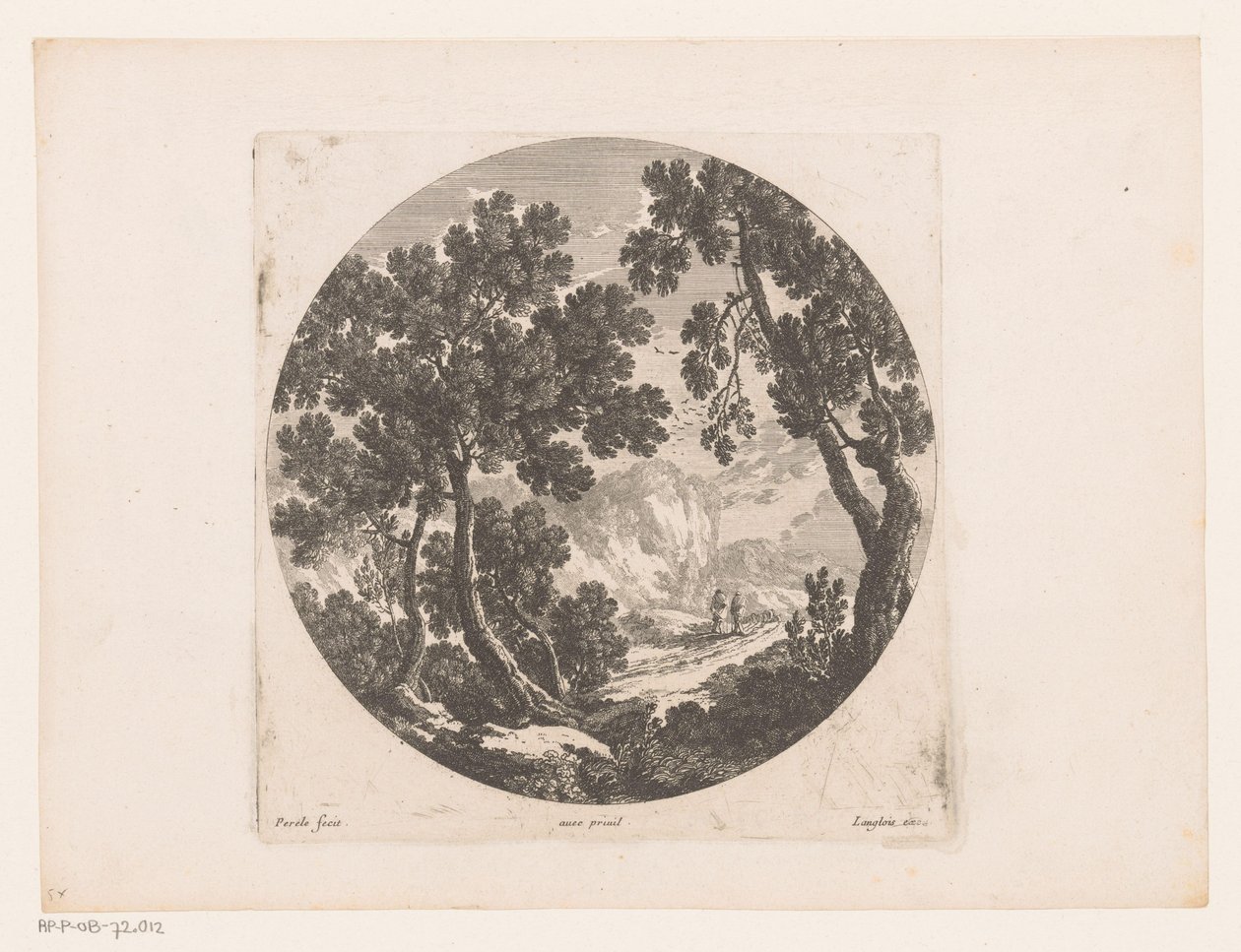 Paesaggio con pastori dietro il gregge da Nicolas Perelle