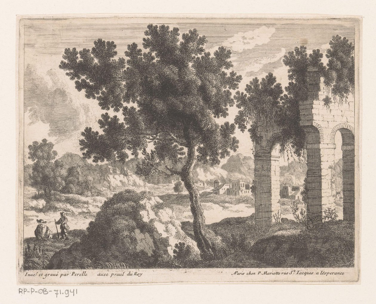Paesaggio con rovine con archi da Nicolas Perelle