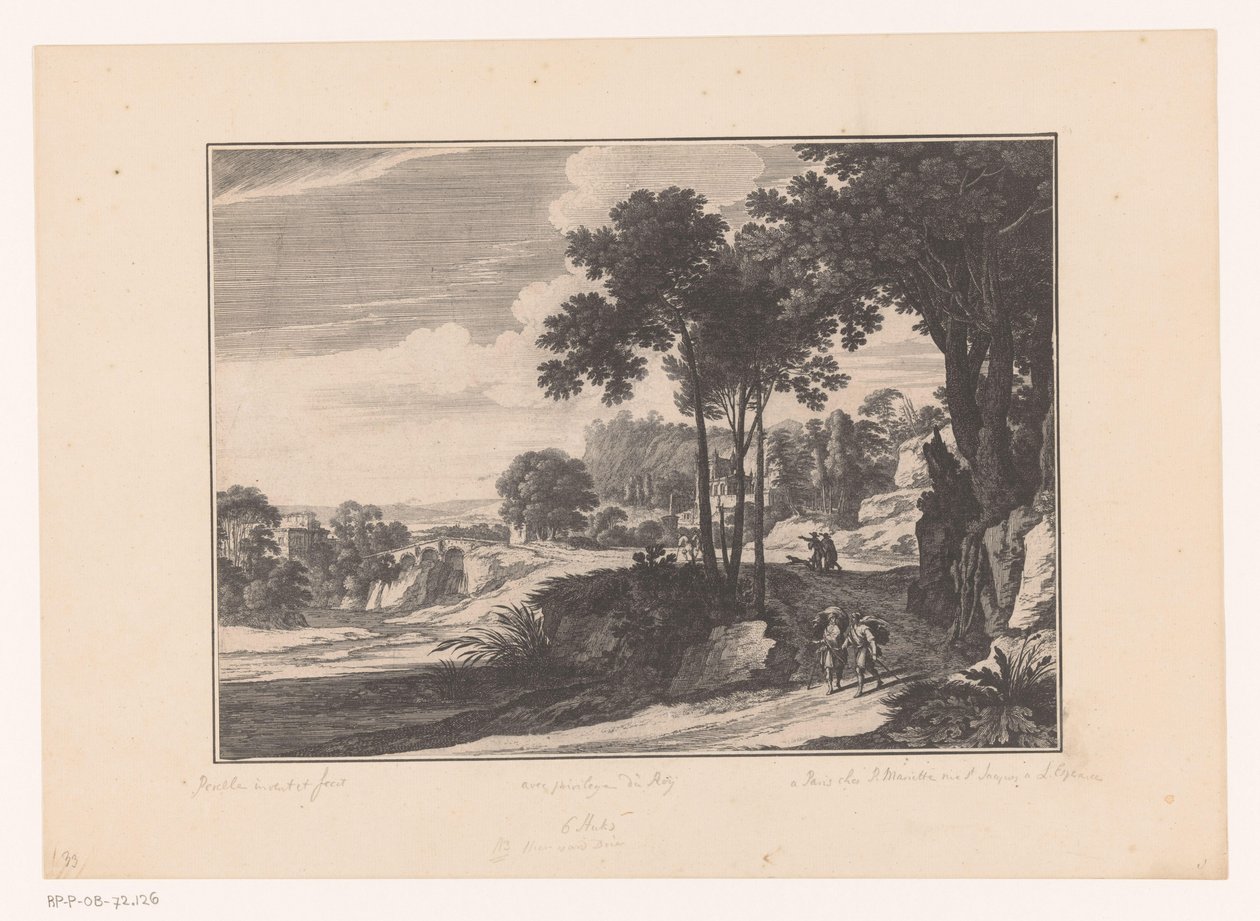 Paesaggio con escursionisti da Nicolas Perelle