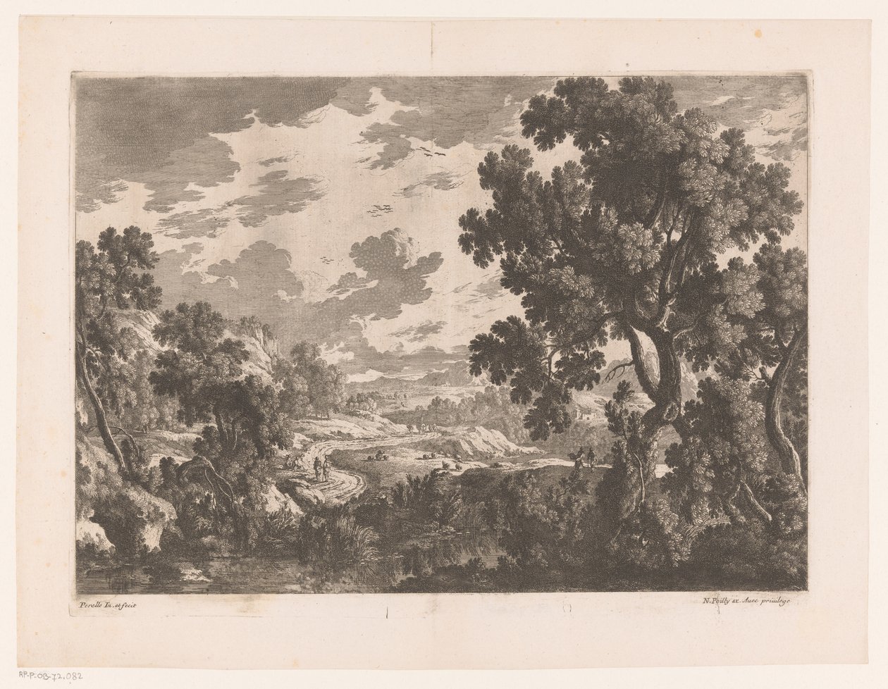 Paesaggio fluviale con strada tortuosa da Nicolas Perelle