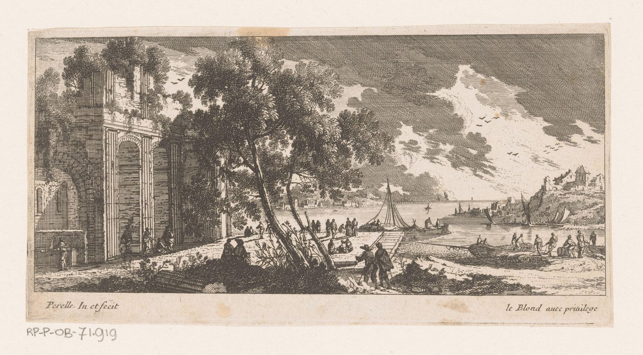 Rovina sul molo vicino al mare da Nicolas Perelle