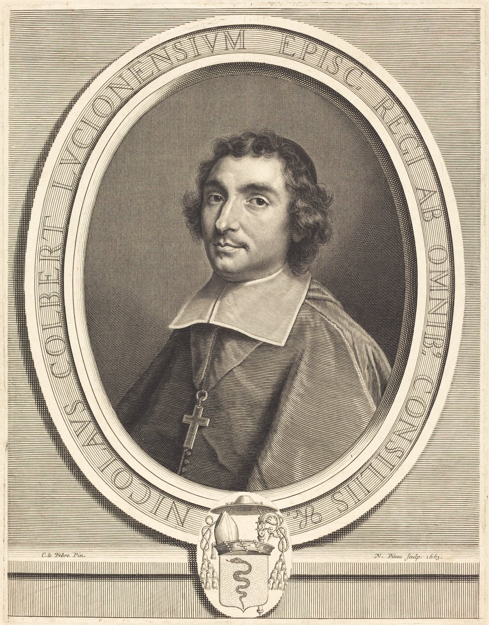 Nicolas Colbert da Nicolas Pitau I after Claude Lefebvre