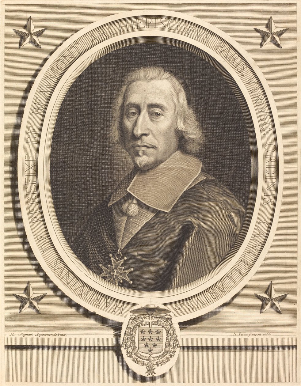 Perefixe de Beaumont da Nicolas Pitau I after Pierre Mignard I