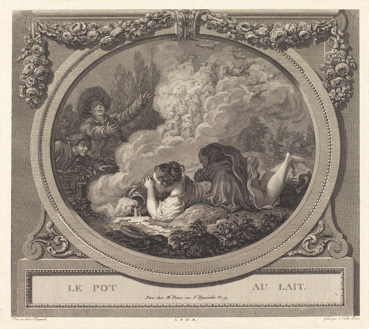 La pentola del latte da Nicolas Ponce after Jean Honoré Fragonard