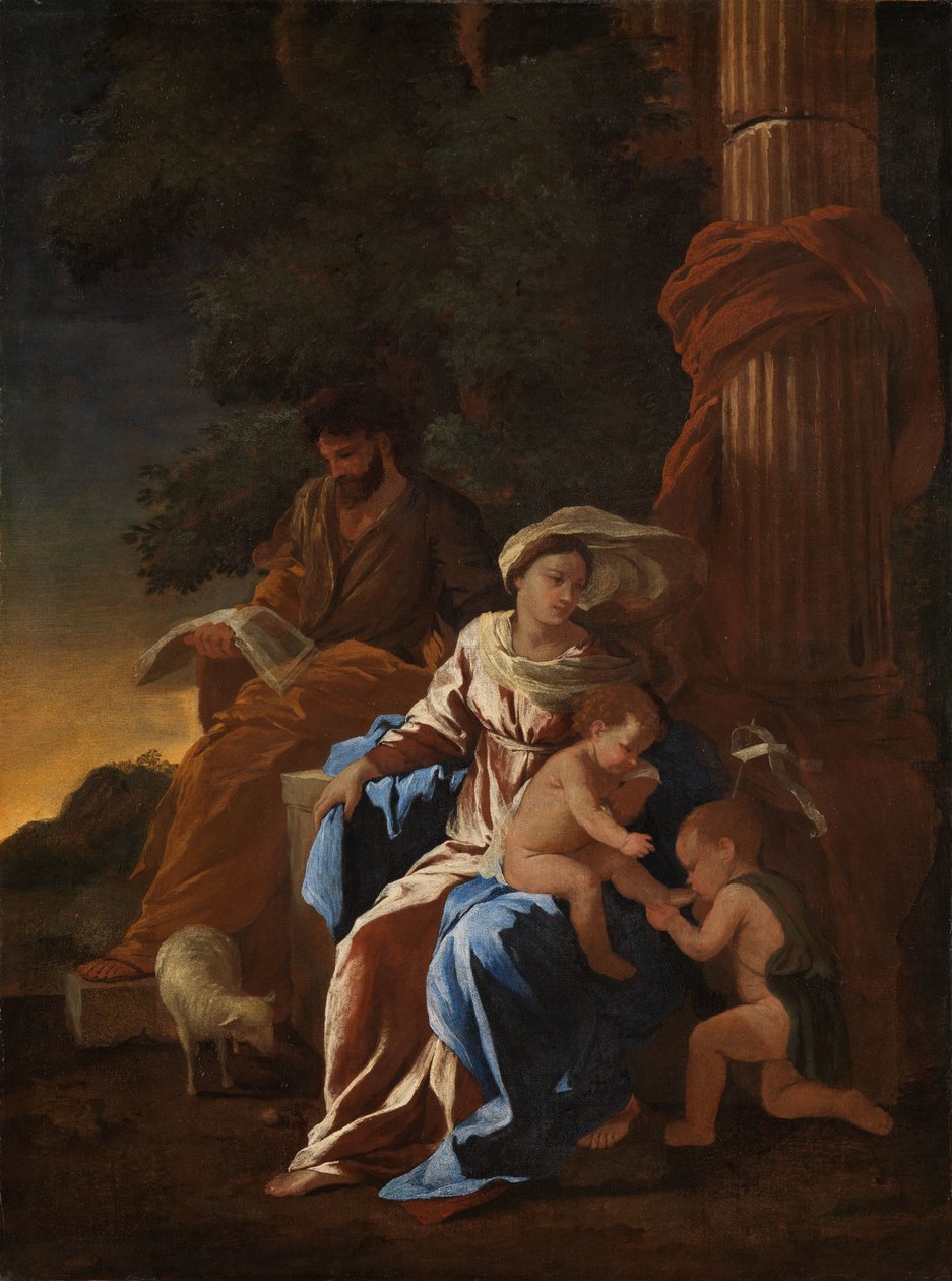 La Sacra Famiglia con san Giovannino da Nicolas Poussin