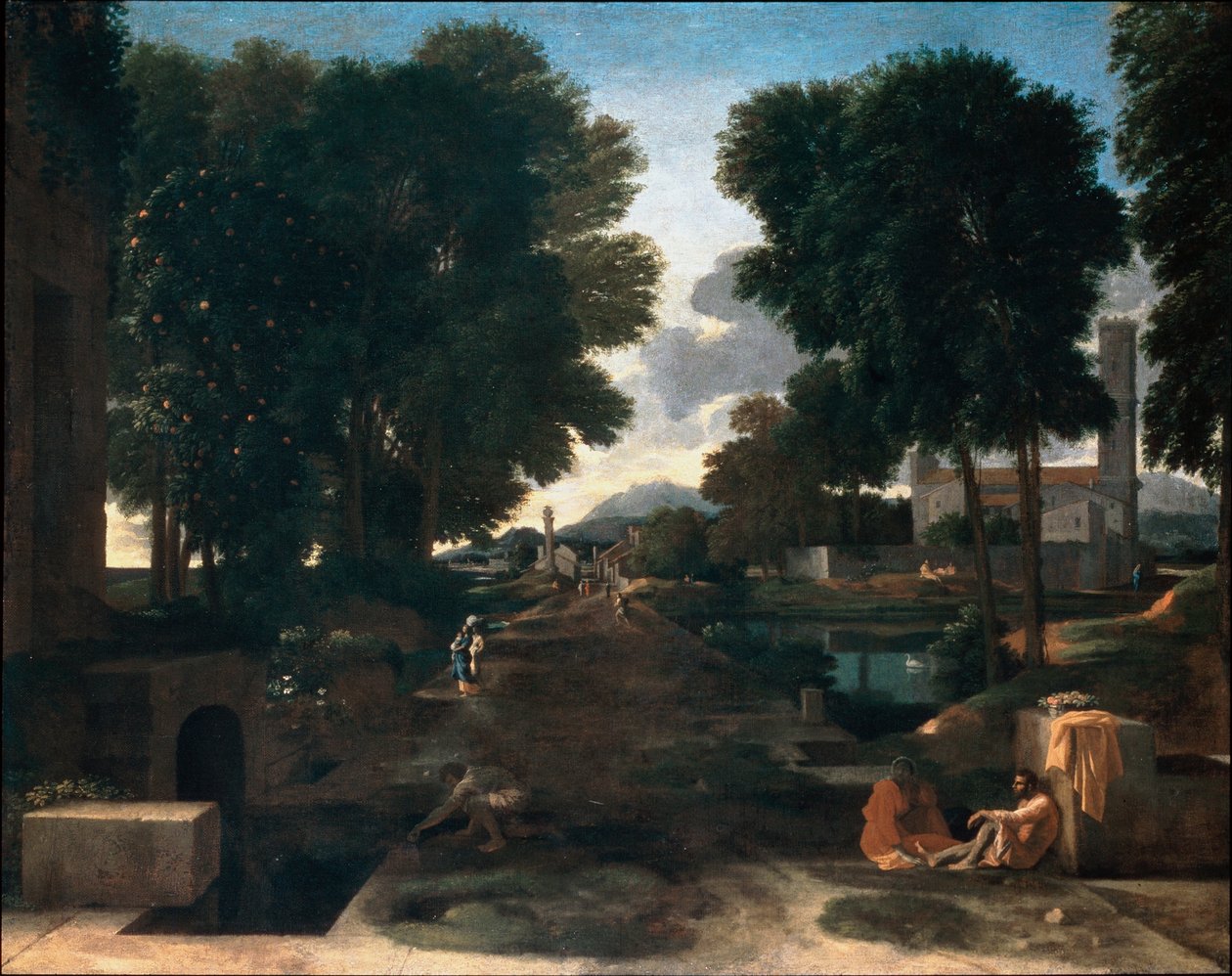Una strada romana da Nicolas Poussin