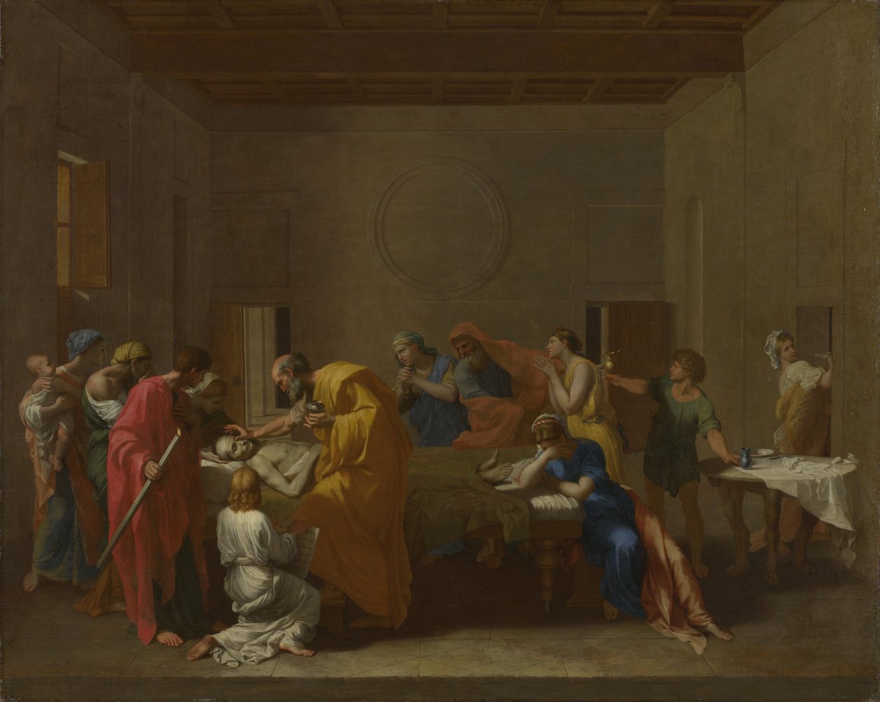 Sette sacramenti: Estrema Unzione, ca 1637-1640 da Nicolas Poussin