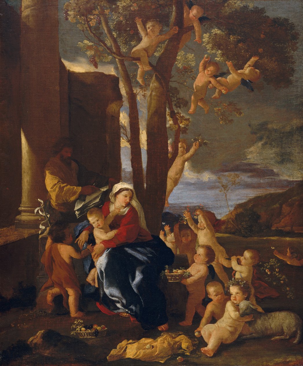 La Sacra Famiglia con San Giovanni Battista, ca. 1627 da Nicolas Poussin