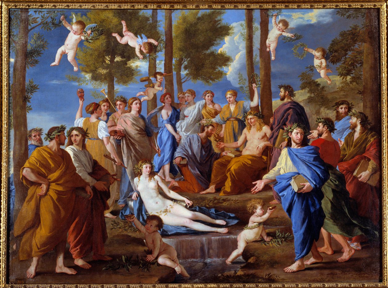 Il Parnaso. Le muse Calliope da Nicolas Poussin
