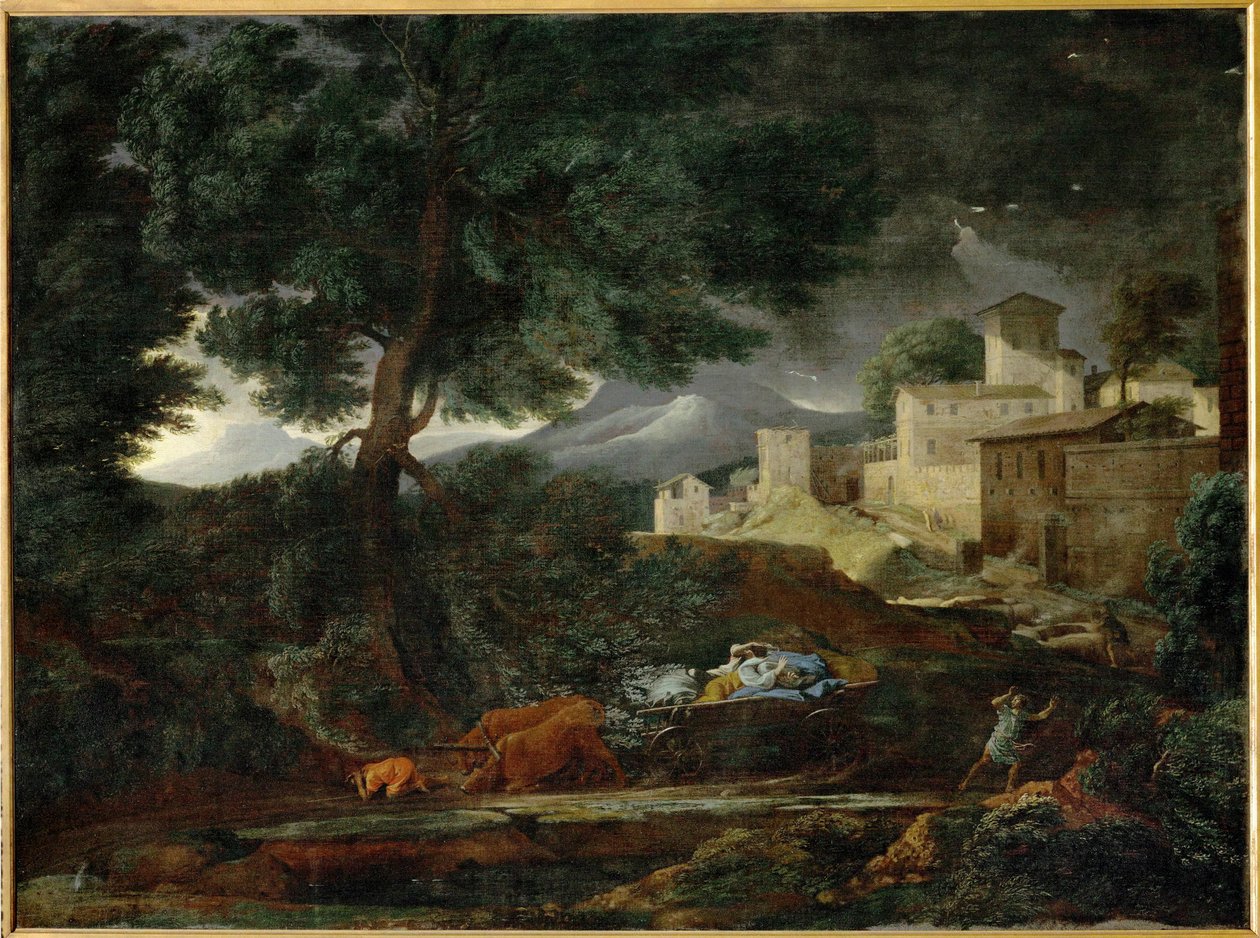 Il temporale (pittura su tela) da Nicolas Poussin
