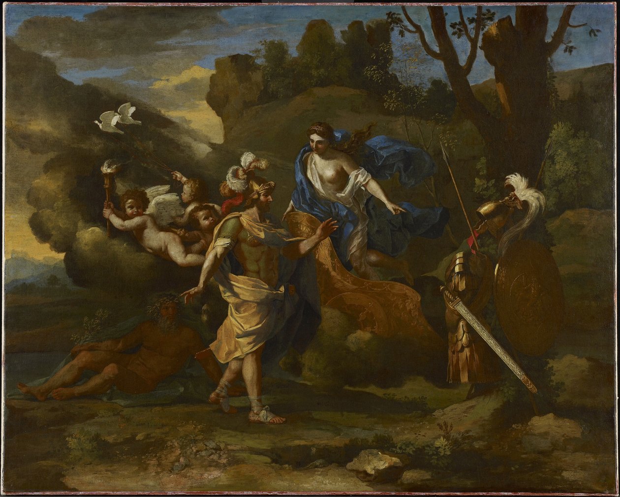 Venere, madre di Enea, gli presenta le armi forgiate da Vulcano, c.1635 da Nicolas Poussin