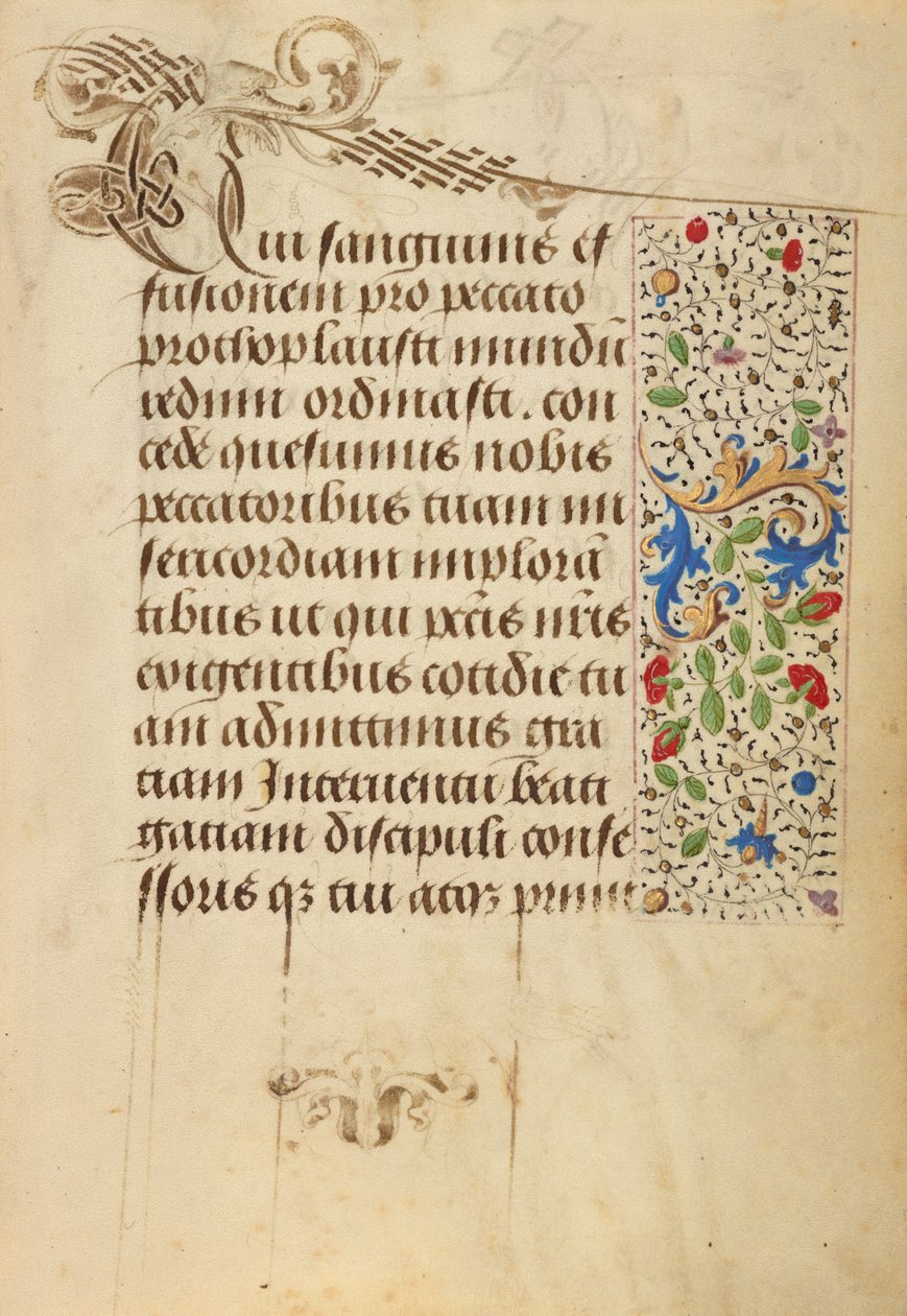 Pagina di testo decorata da Nicolas Spierinc
