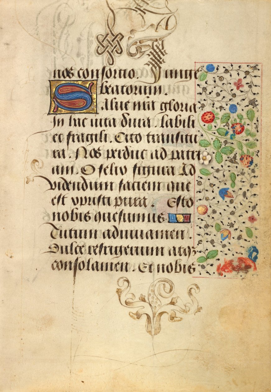 Pagina di testo decorata da Nicolas Spierinc