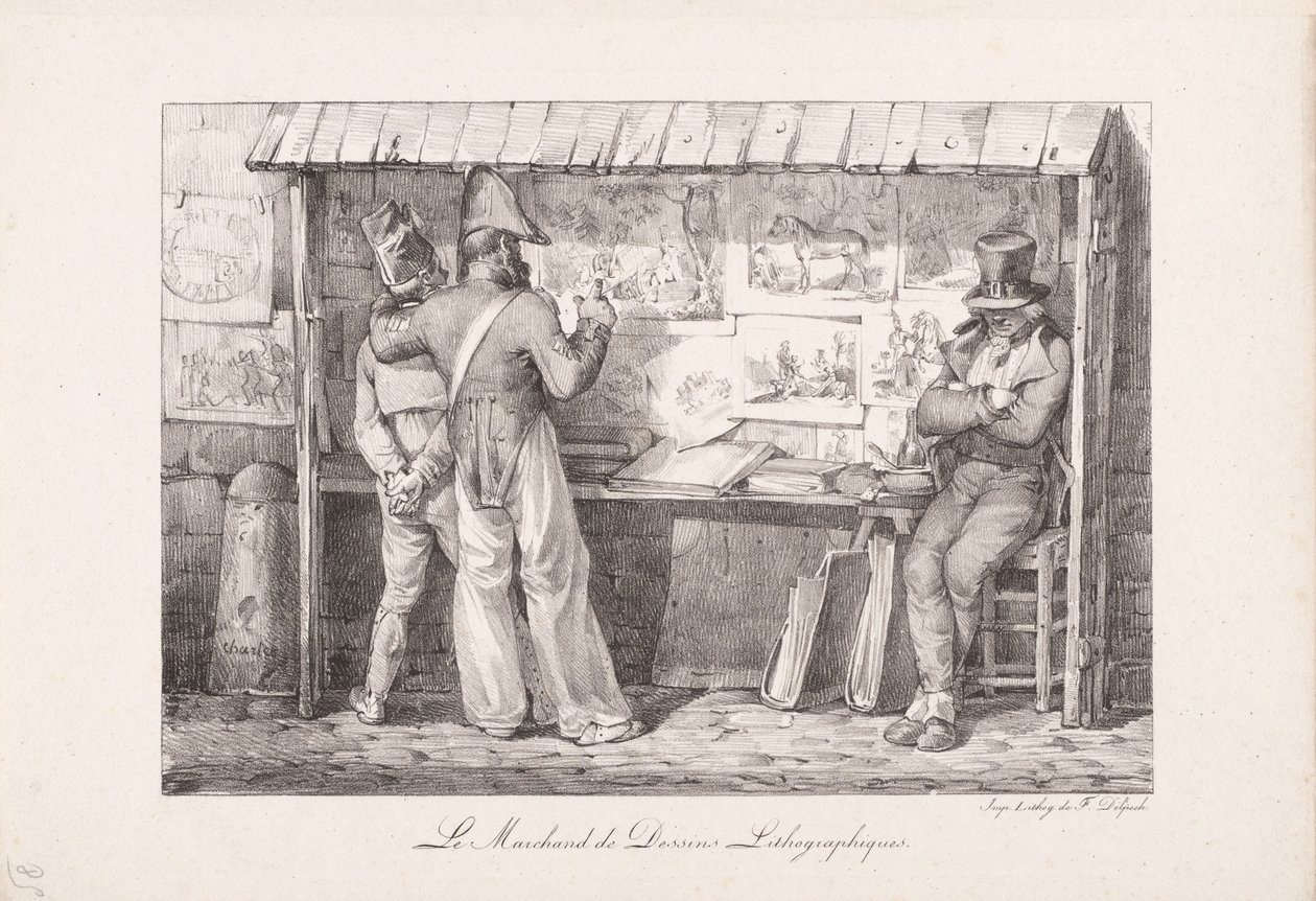 Il venditore di litografie da Nicolas Toussaint Charlet