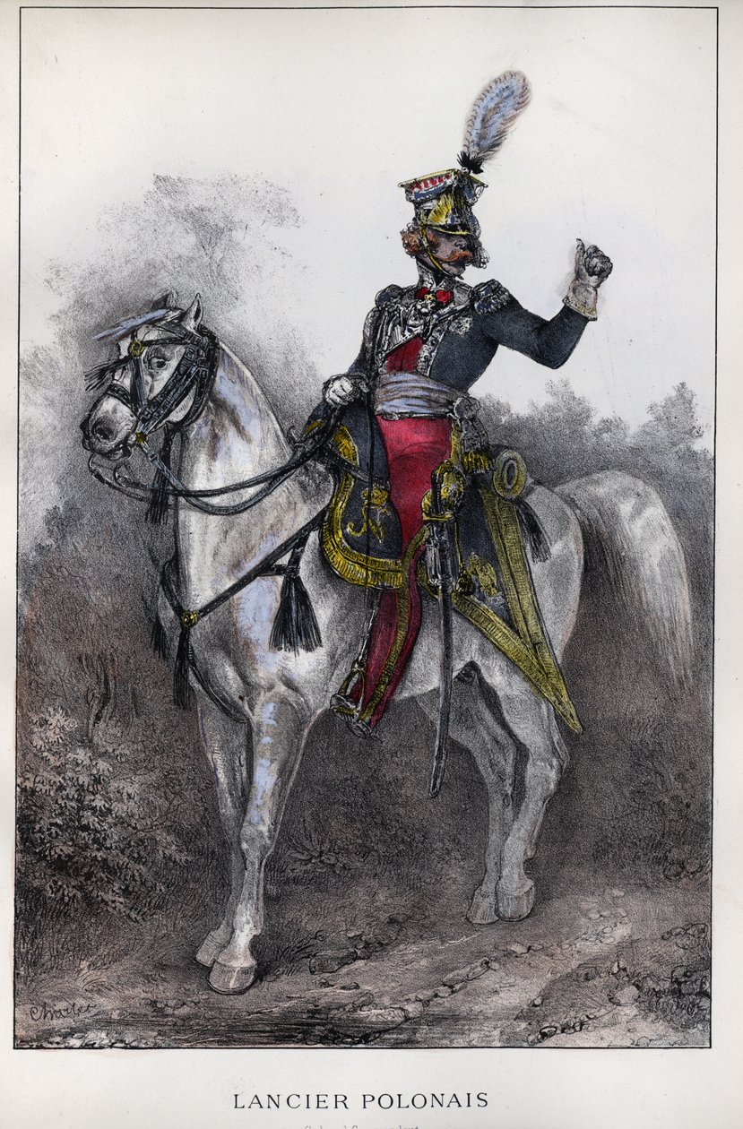 Ufficiale dei Lancieri Polacchi della Guardia Imperiale da Nicolas Toussaint Charlet