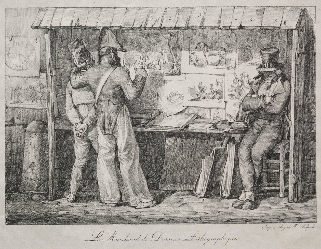 Il venditore di litografie da Nicolas Toussaint Charlet