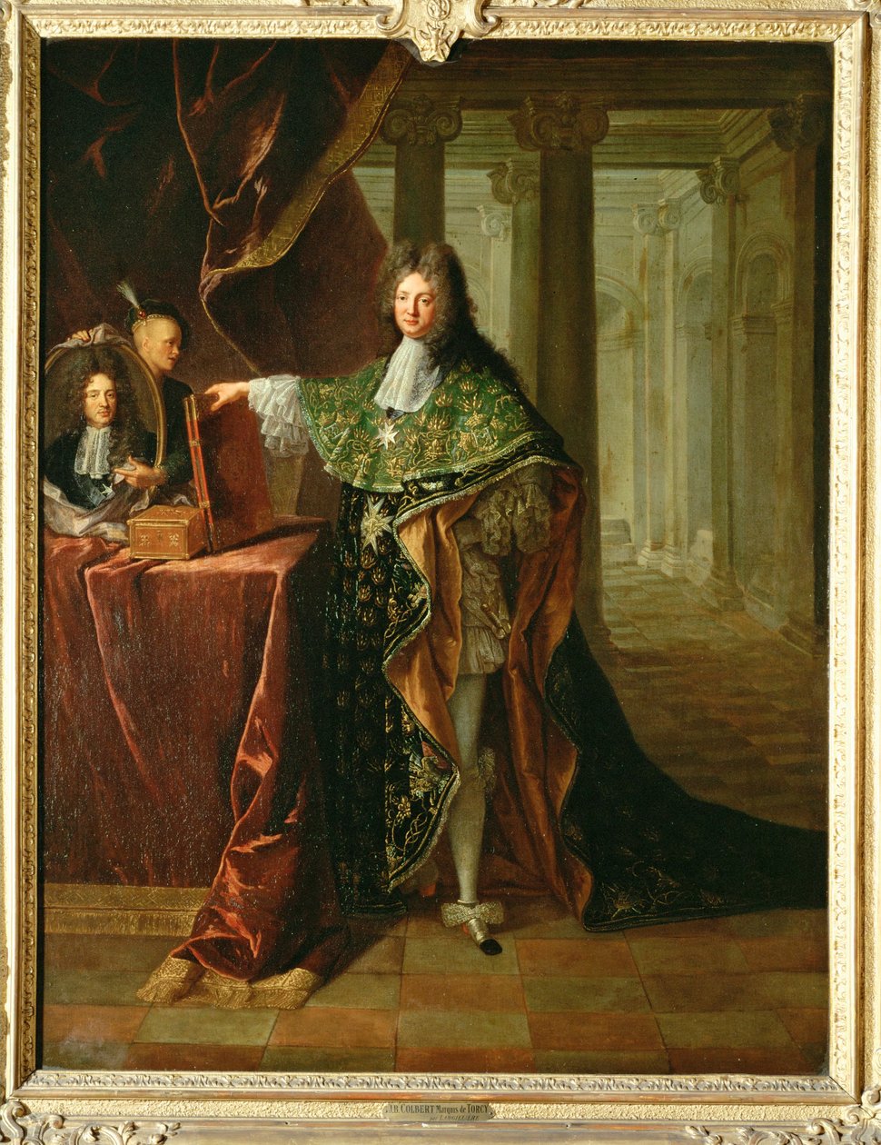 Jean-Baptiste Colbert, marchese di Torcy, nipote del grande Colbert ;ministro e diplomatico al servizio di Luigi XIV... (dipinto su tela) da Nicolas de Largillière