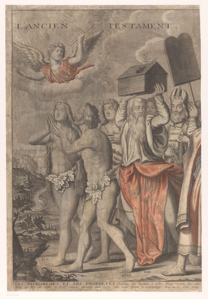 Trionfo di Cristo con figure del Vecchio e Nuovo Testamento (prima parte) da Nicolas de Larmessin (I)