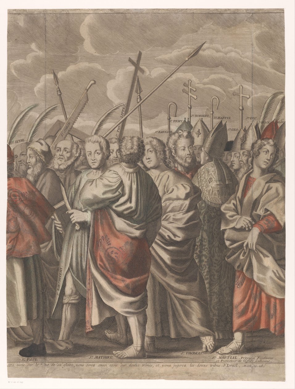 Trionfo di Cristo con figure del Vecchio e Nuovo Testamento da Nicolas de Larmessin (I)