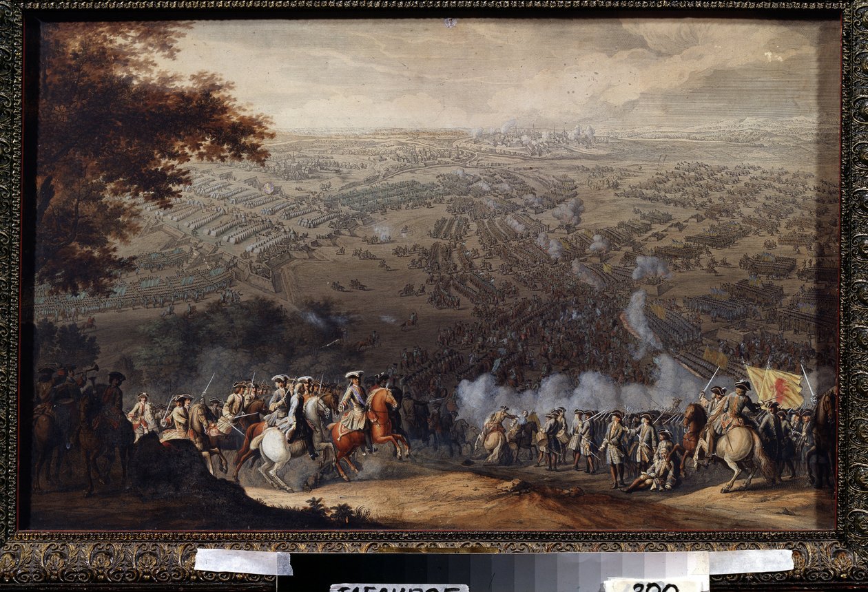 La battaglia di Poltava del 27 giugno 1709. La battaglia oppose l